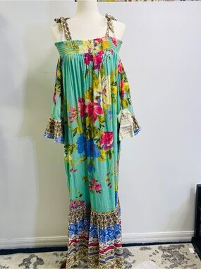 Anthropologie Size Medium Aratta Silent Journey Eva Maxi Dress